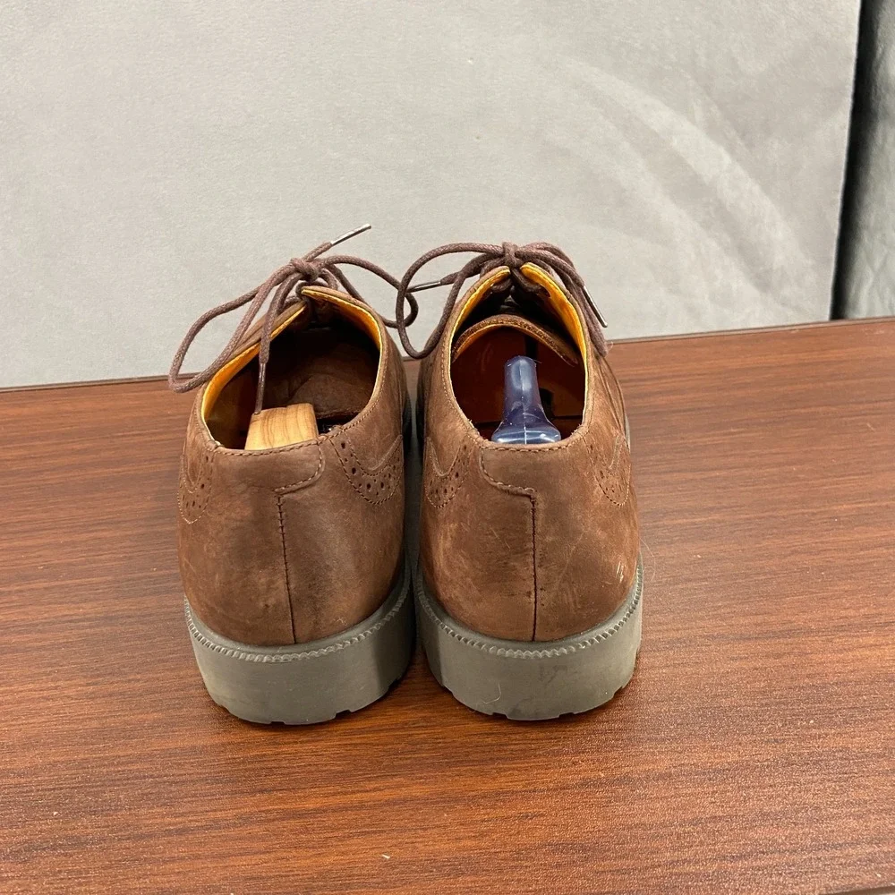Timberland 96090 Mens 9.5 M Dress Shoes Brown Leather Waterproof Wingtip Oxford